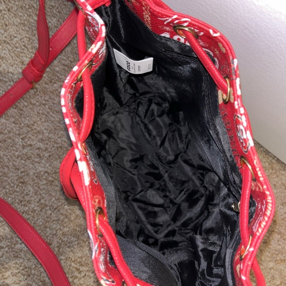 San Francisco 49ers, Logo Love Cinch Purse Crossbody Bag Vegan Leather NWOT - Picture 6 of 9